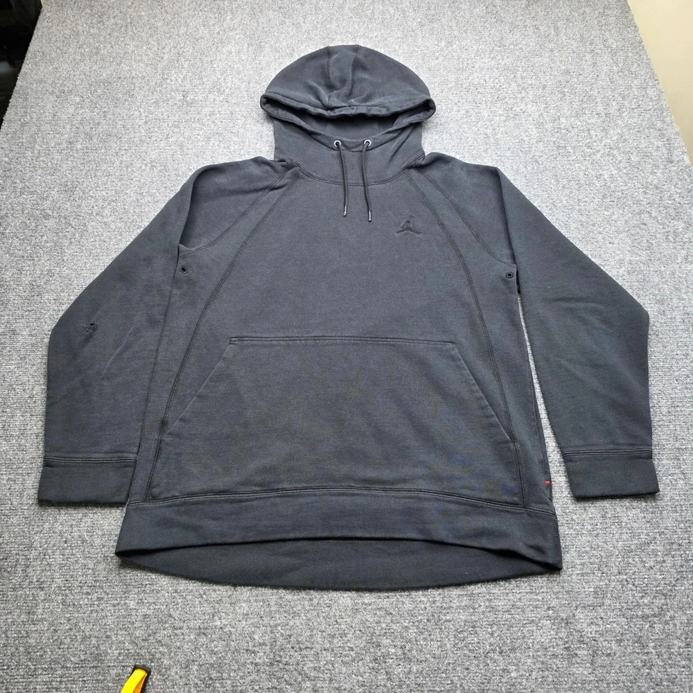 Mens Jordan Pullover Hoodie Sweatshirt Black Size XL Jumpman 860200-010 Hole